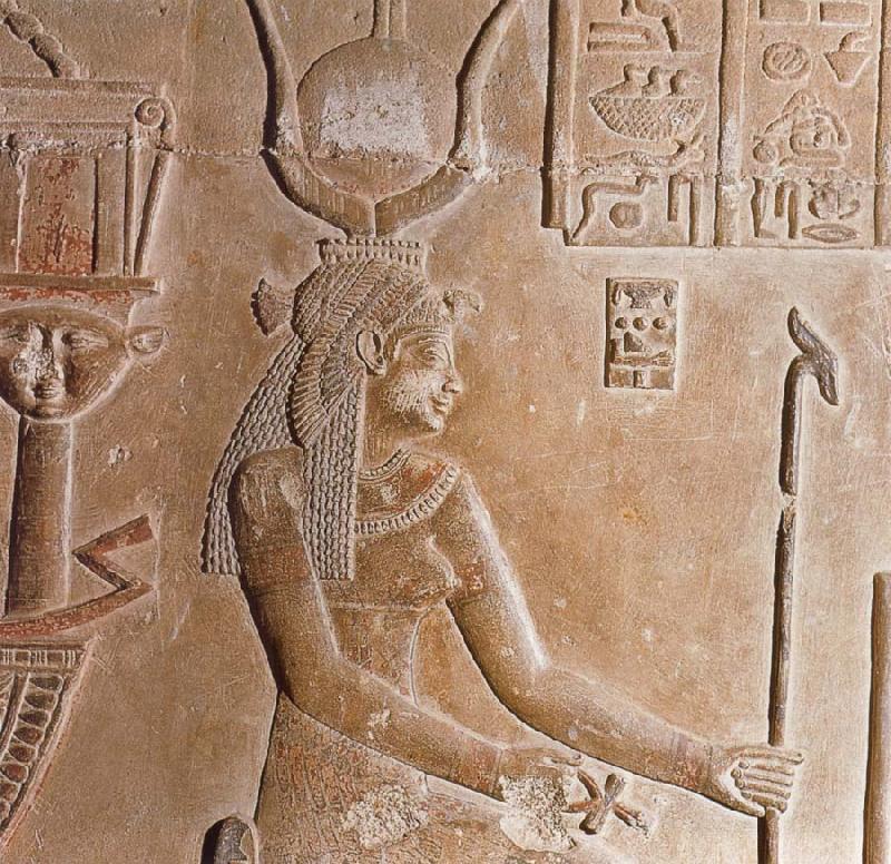 unknow artist Kleopatra VII. ,Relief,Dendera,Agypten Germany oil painting art